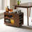 Modern Minimalist Natural Colour Black Walnut Wood Sofa Multifunctional Movable Side Table