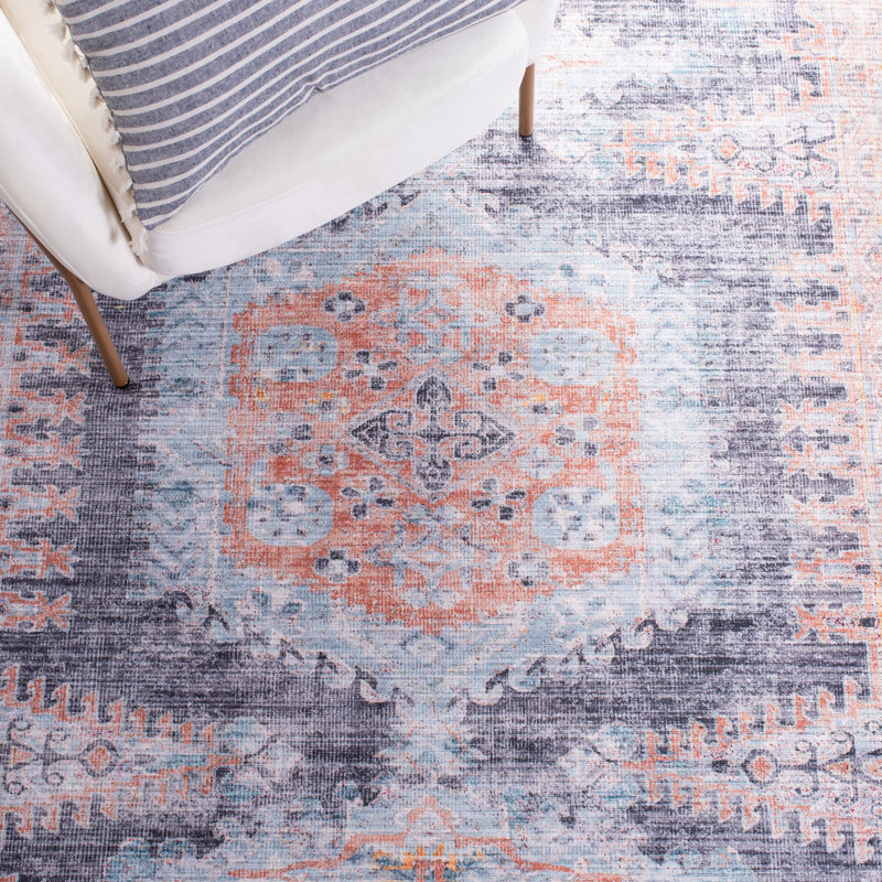 Breeze Performance Machine Washable Oriental Rug, Square 6'7"