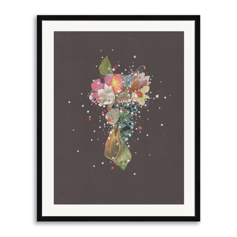 Flowering Barnacle Cluster Print by Jenny Brown, Black Framed Paper, 30" H x 24" W