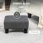 Repose-pieds avec revêtement en lin, gris anthracite, compact pour tous les besoins des ménages, confortable rembourré gris, salon convenable,