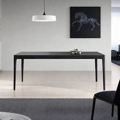 Minimalist wax wood dining table