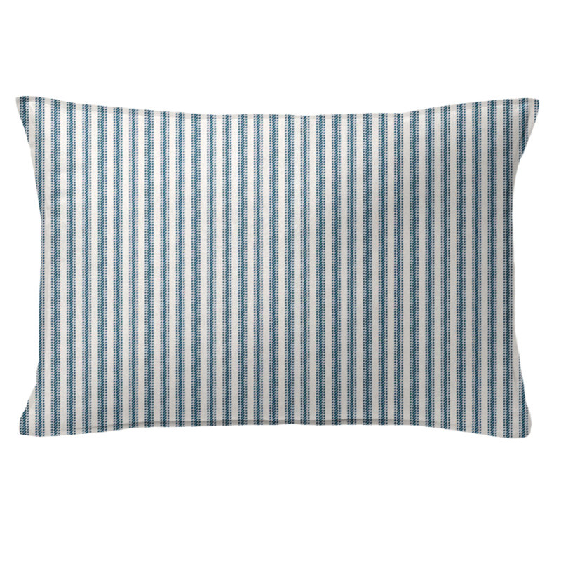 Lafayette Square Cotton Pillow Cover & Insert, 14"H x 20"W, Indigo