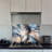 Sapphire Cascade Tempered Glass Backsplash - Kitchen Wall Decor-448218562