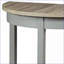 Natural Oak &amp; Grey Half-Moon Coffee Table for Entryway/Living Room, Sturdy Pine Legs &amp; Versatile Storage