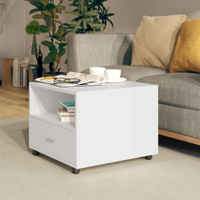 Jahmya Wheel Coffee Table with Storage