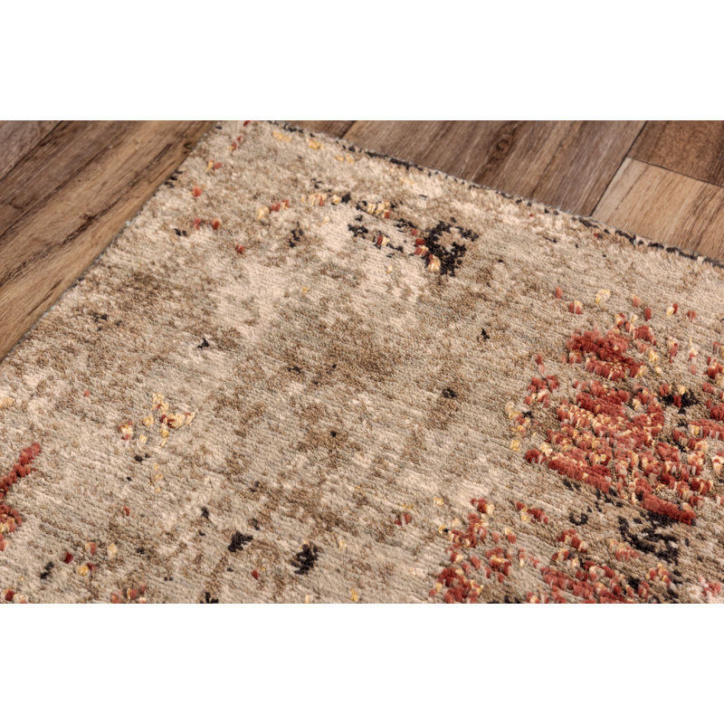 Tapis en laine tissé à la machine, Rectangle de 5 pi x 8 pi