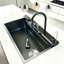 Multifunctional Stainless Steel Kitchen Sink 88X48cm Single Bowl With Faucet Right-Side Drain Sinks