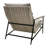 Rosmaria Upholstered Accent Chair with Metal Frame & Solid Wood Armrests