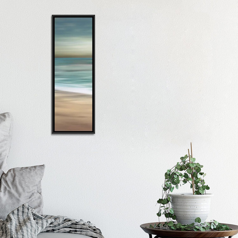 «Ocean Calm I», impression sur toile, H 36 po x l 12 po x P 1,5 po, Toile avec cadre noir
