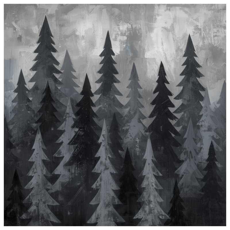 Housses de couette forêt de pins gris, Très grand lit