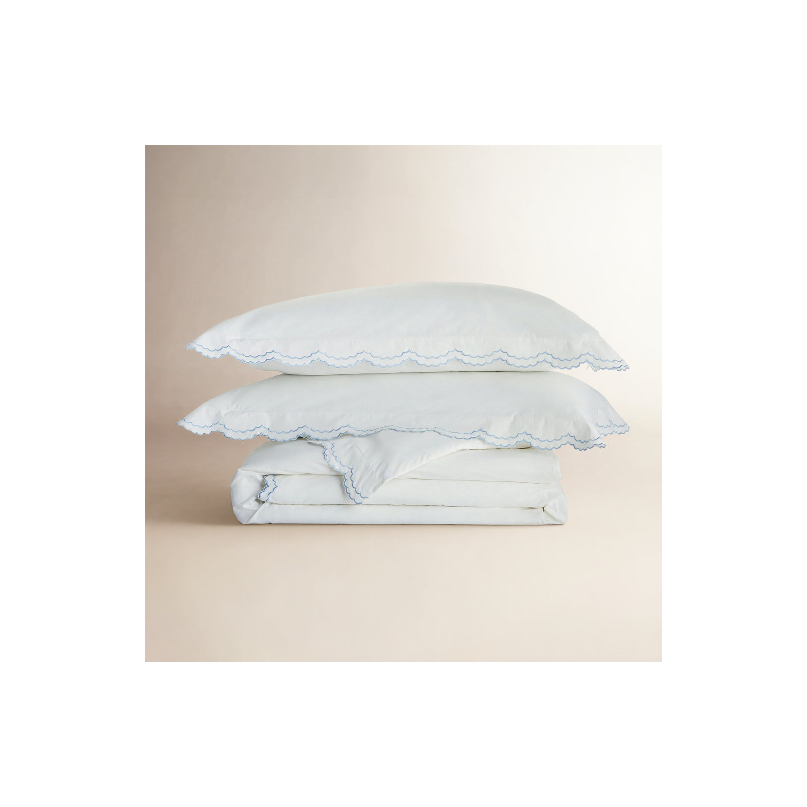 Bara Duvet Cover Set, Blue/White, Twin Duvet Cover + 1 Standard Sham