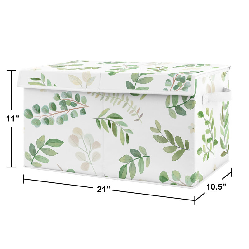 Boîte à jouets Botanical Floral, Vert/blanc