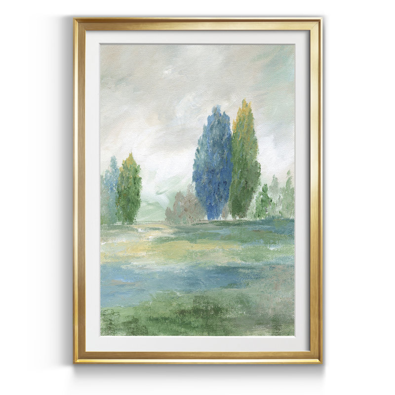 Jeweled Valley II - Reproduction d'art sur papier encadrée, H 26,5 po x l 36,5 po x P 1,5 po, Doré
