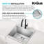 Évier de cuisine en acier inoxydable KRAUS Standart PRO-98155468-98155469