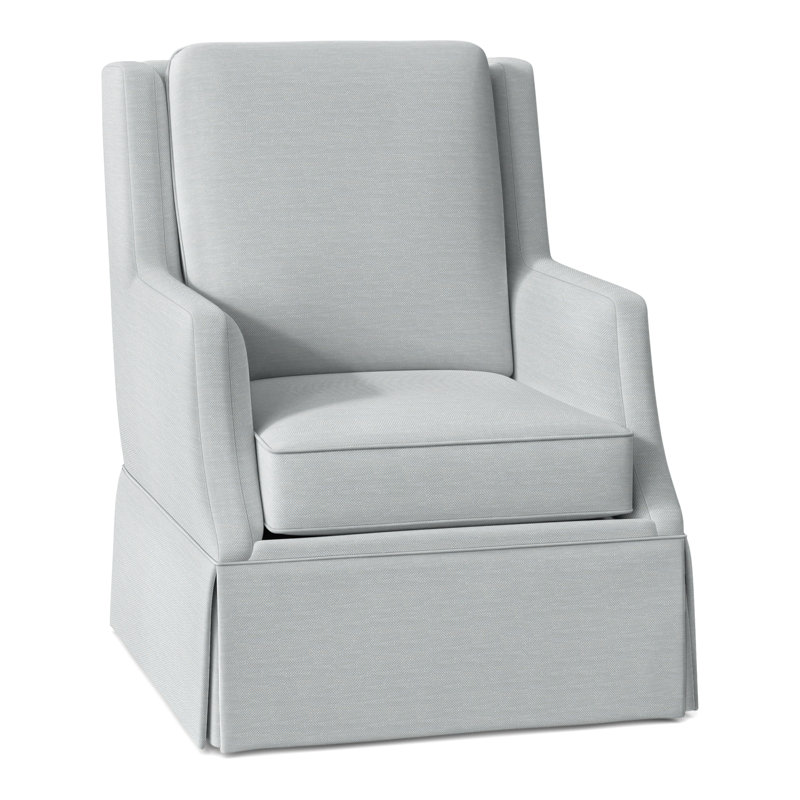 Savannah Linen Wingback Chair, Perigold Tres Chic Ice Blue