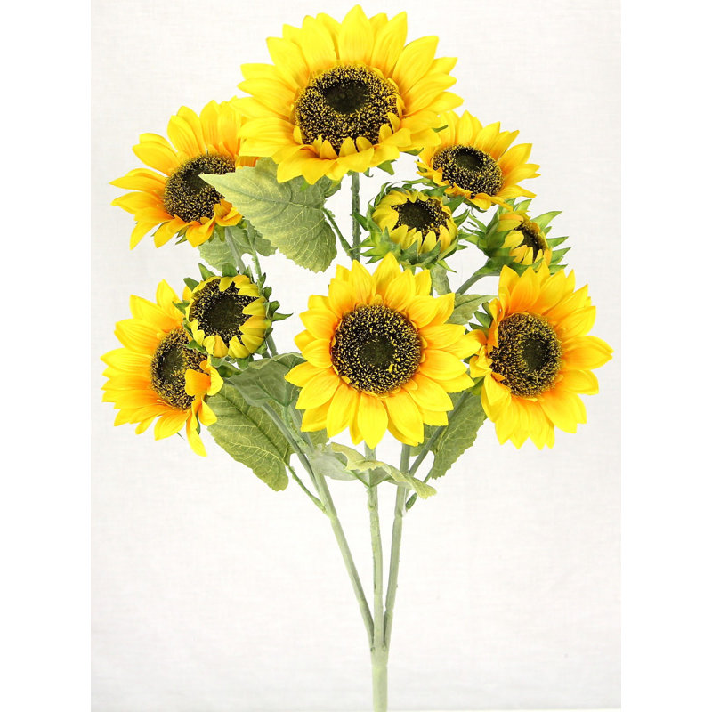Tige de tournesol pleine floraison, H 26 po x l 14 po x P 7 po