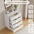 36.9" Tall Fluted 4 Drawer Dresser with Metal Handles, Modern Wood Storage Chest-1945202944