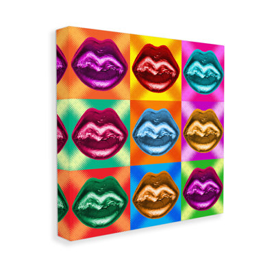 «Vivid Lips Abstraction», art mural sur toile par Ziwei Li