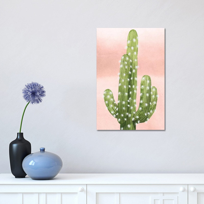 «Christmas Cactus Collection B» par Grace Popp - impression, Pas de tapis, Toile tendue, H 18 po x l 12 po x 1,5 po