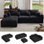 3 Seater Fabric Corner Sofa -1541619276