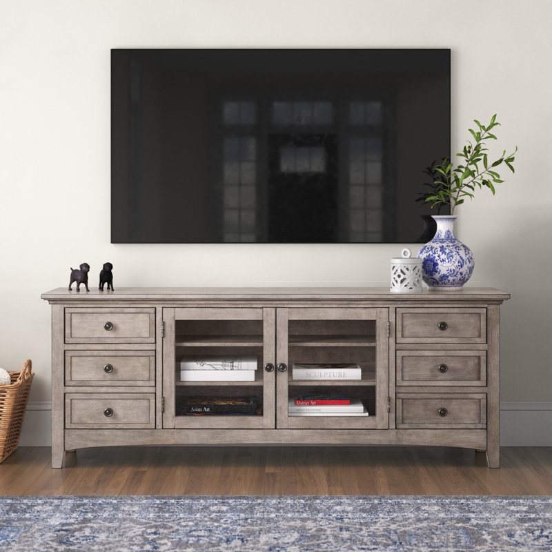 Crédence en bois massif Aralo, Gris urbain