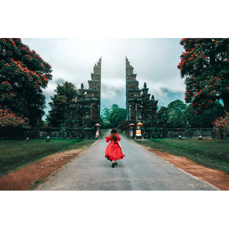 Woman Running - Wrapped Canvas Print, 30cm H x 46cm W x 3.8cm D
