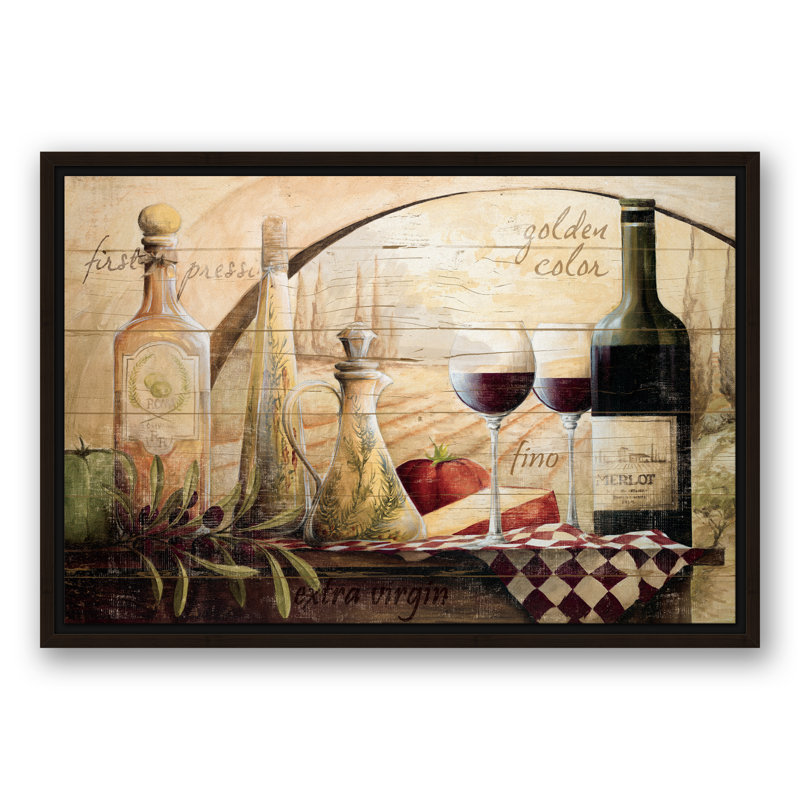«Tuscan Vineyard Wine», reproduction d'impression sur toile, H 24 po x l 36 po, Impression encadrée, Encadrée