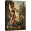 Medieval Saint George and Dragon Artwork, Traditional Living Room Pictures, Framed Canvas Giclee Print Wall Art-1785951184-1785951196