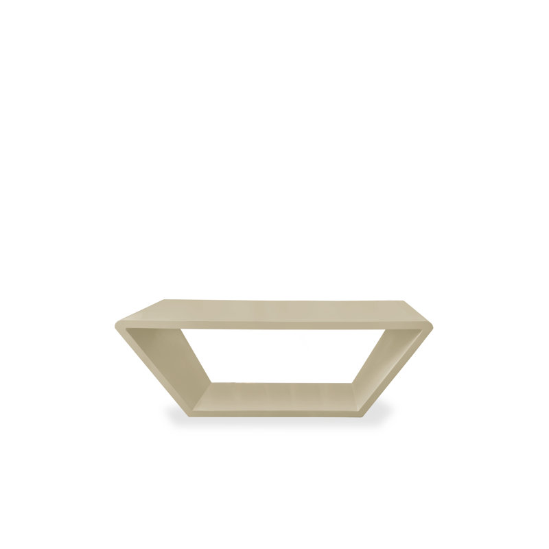 Alkire Floor Shelf Coffee Table, Beige