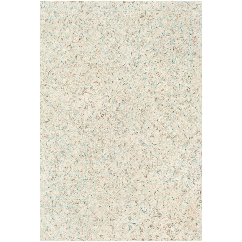 SAMPLE-Wimmer Handmade Tufted Wool Cream/Green Rug
