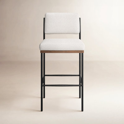 Popovich Upholstered Counter Stool with Metal Frame