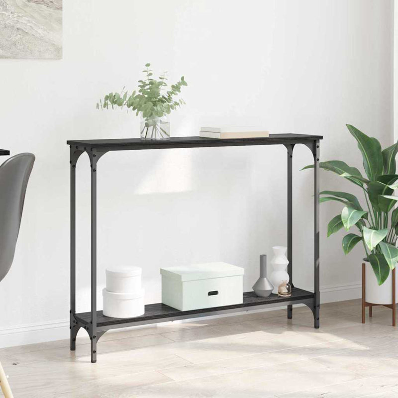Console Table, Black Oak, 75cm H x 100cm W x 22.5cm D