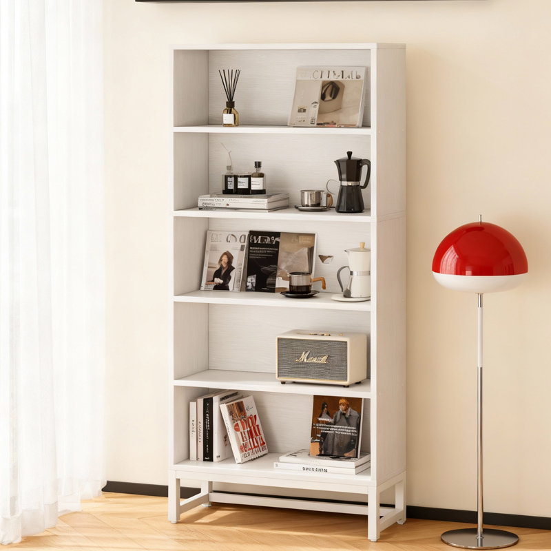 Grande bibliothèque 70,8 pouces, blanc, Blanc