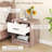 Bedside Table Nightstand with Drawer and Open Storage Shelf-1082843609