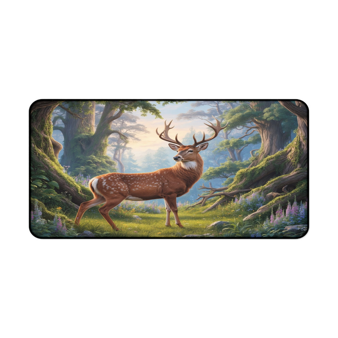 Enchanted Stag Forest Desk Mat