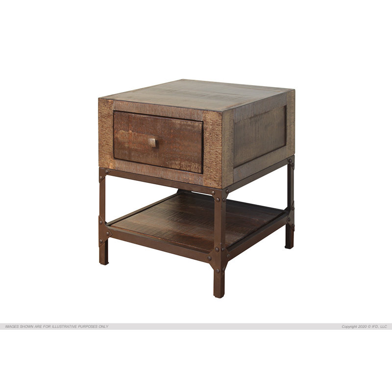 Table d'appoint avec 1 tiroir Kalya