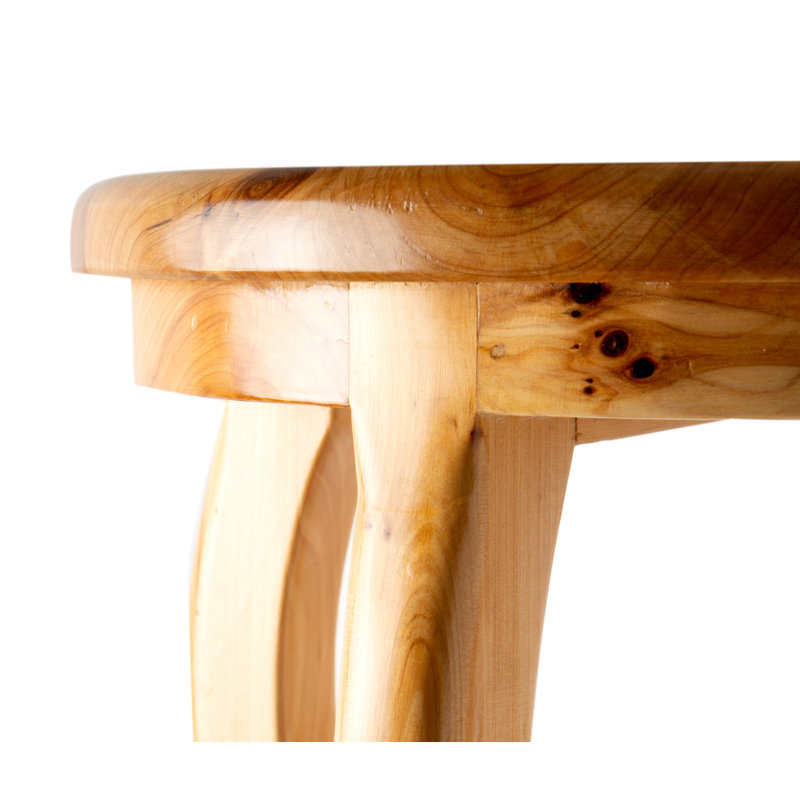 Natural Cedar Wood Round Freestanding Bathroom Stool
