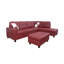  Canapé modulaire en similicuir 3 pièces avec repose-pieds-1847012411-1847012356