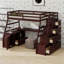 Lit mezzanine avec tiroirs, tablettes et bureau-289469606