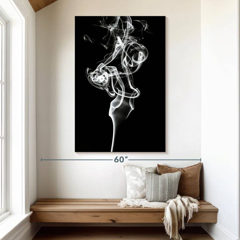 Senne Abstract White Smoke - Tulip Dream, 51" H x 34" W