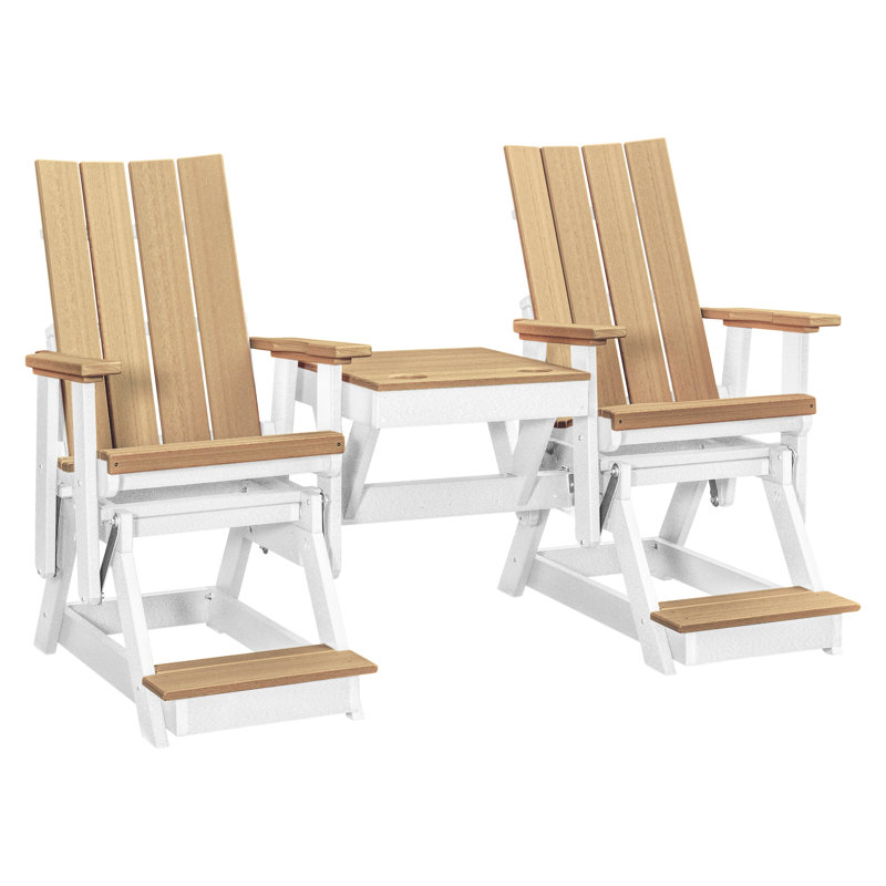 Fauteuil oscillant Brandon, Naturel / blanc