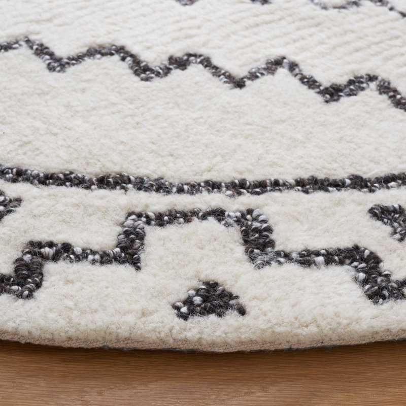 Gummer Hand Tufted Performance Oriental Rug, Round 6'