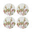 Cherry Blossom Red Vegan Leather Round Coasters-1438984489