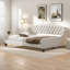 Lit de jour moderne avec bouton capitonné et pieds solides-713414910