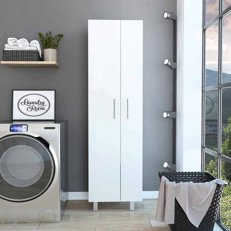 2-Door Rectangle Closet Pantry, White