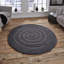 Branscome area rug Hand Tufted Circle Grey-16039989