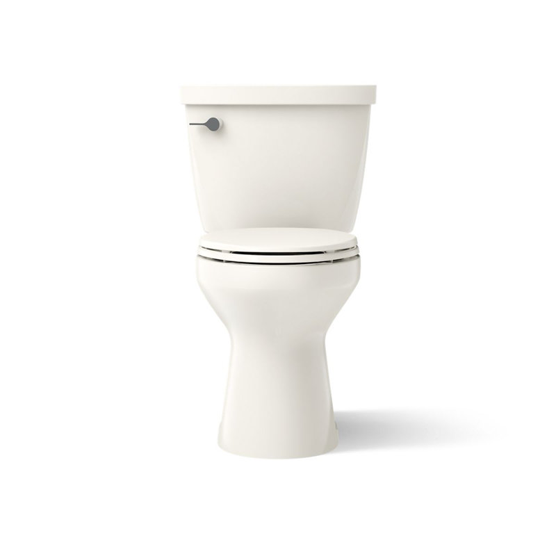 Cimarron 1.28 GPF Water Efficient Elongated Two-Piece Toilet (Seat Not Included), Left-Hand, Biscuit