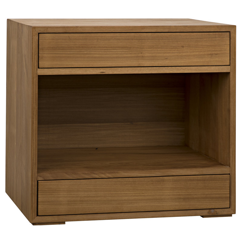 Solid Wood 2 - Drawer End Table