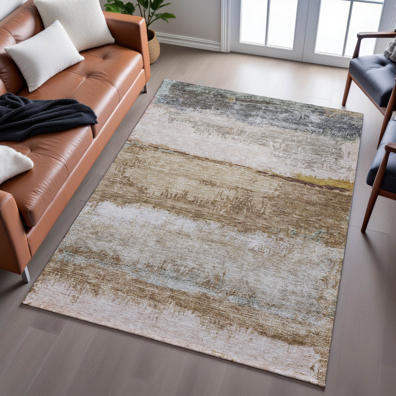 Premium Machine Washable Jessie AMF1197 Abstract Rug, Rectangle 8 pi x 10 pi