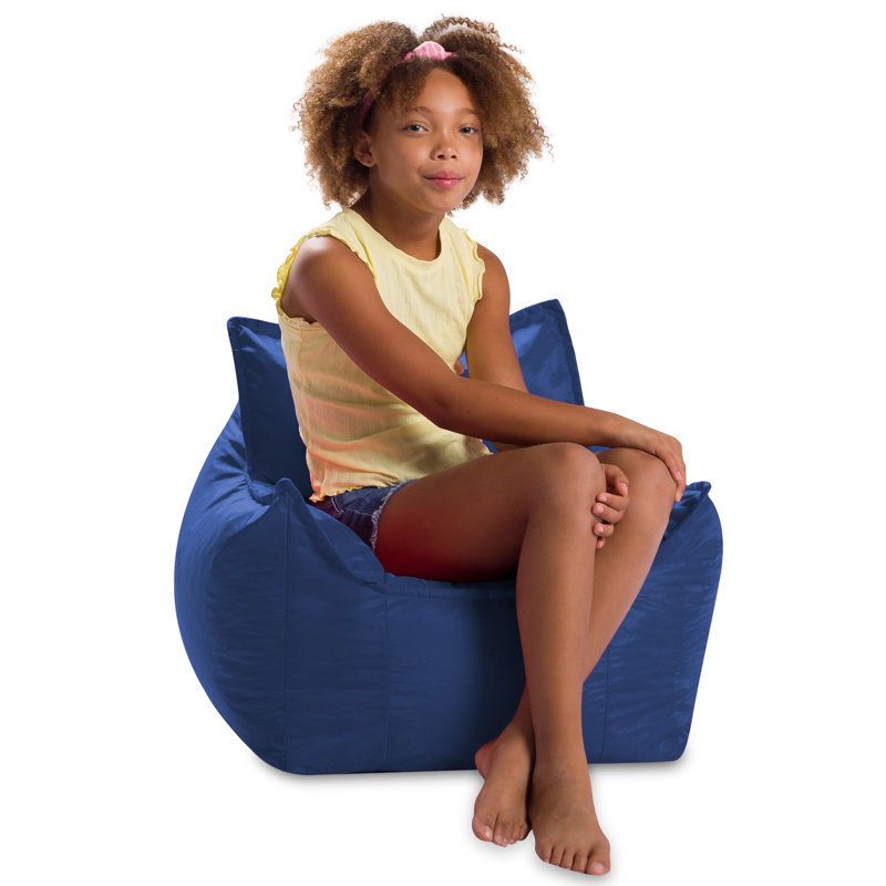 Newport Small Bean Bag Chair, Navy Polyester Blend